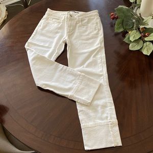 Joe’s Jeans  White, cropped and cuffed jeans